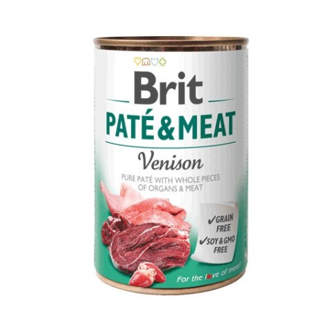 BRIT Paté & Meat with game - wet dog food - can - 400 g