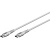 Goobay USB-C Supersoft Textile Cable with Metal Plugs, 1 m, white