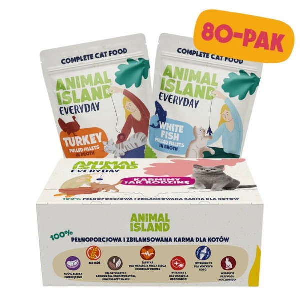 ANIMAL ISLAND indyk/biała ryba w rosole ...