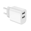 CHARGER USB UNIVERSAL WHITE/2P TA-UC-2A12-01 GEMBIRD