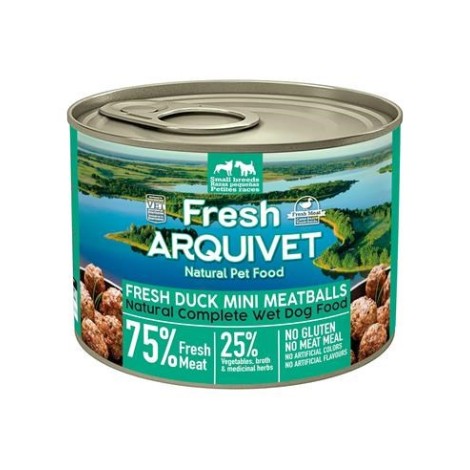 ARQUIVET Fresh Duck Mini Meatballs - wet dog food - 200g