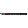 EnerGenie EG-PDU-9F2F Power distribution unit (PDU), 10 pcs C13 sockets, 1U, 16A, C20 plug 2 m cable, black