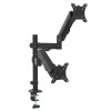 Maclean 2 monitor mount, gas spring, 17"-32", 2-10kg, black, MC-136