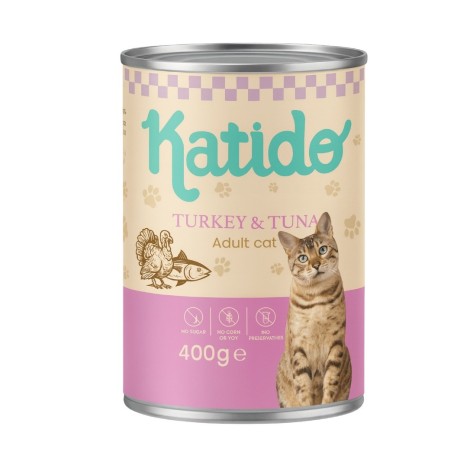 KATIDO Indyk i Tuńczyk mokra karma dla kota 400g