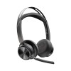 POLY Voyager Focus 2 Microsoft Teams Certified USB-C-C Headset +USB-C/A Adapter +Charging Stand