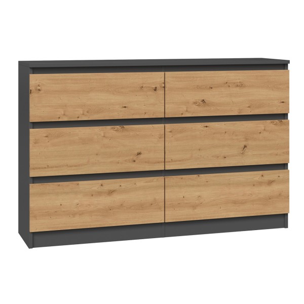 Topeshop M6 120 ANTRACYT/ART chest of ...