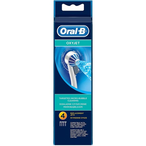 Oral-B | ED 17-4 | Toothbrush Heads, OxyJet | Heads | For adults | Number of brush heads included 4 | White