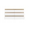 M6 MALWA CHEST OF DRAWERS 140 CM 6 DRAWERS OAK ARTISAN/WHITE
