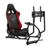 NanoRS RS160 Gaming Chair Racing Simulator Stand 3 in 1 PC Console Gamers Synthetic Leather Cover Steering Wheel Stand TV Bracket Up to 50" Max. Vesa 400x400