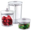 Caso | Vacuum Canister Set | 01260 | 3 canisters | White/Transparent