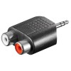 Goobay | RCA adapter. AUX jack 3.5 mm male to 2 stereo female | 11604