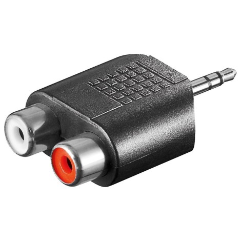 Goobay | RCA adapter. AUX jack 3.5 mm male to 2 stereo female | 11604