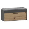 Topeshop PARMA SZAFKA ANT/ART shoe organizer Closed Anthracite, Oak