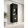 Display case PALAZZO 60x42x190 black + oak craft