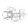 Maclean MC-832 Flat TV Monitor Bracket 37" - 80" max VESA 200x200, 400x400, 600x400 45kg, Distance from the Wall 41 - 475 mm